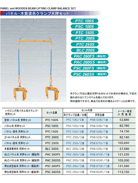 スーパーツール パネル吊り 天秤セット PSC100S 【通販ショップe-道具市場】